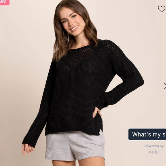 NWT Jantzen Boat Neck Crochet Sweater - Picture 3 of 8